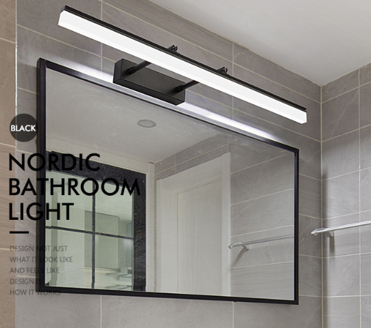 Luci a LED Fari a specchio in alluminio Lampada da parete per interni a tre temperature di colore orientabili da 9 W orientabili