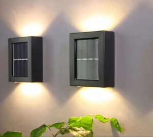 applique da parete solare Lampada intelligente da esterno Impermeabile per garde su e giù applique da parete per scale applique solare luce notturna Wall Washer solare