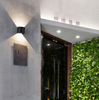 6W 12W Luce decorativa a LED moderna Lampada da parete semicircolare impermeabile per esterni Angolo di illuminazione da parete su e giù Luce dimmerabile