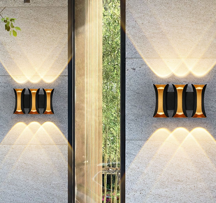 Lampade da parete in vetro da giardino Lampada da esterno per esterni Retro IP65 LED impermeabile per portico di casa Corridoio GatewayGate Patio