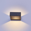 LED Portico Luce Impermeabile Esterna 6W 12W Lampada da parete in alluminio nero Giardino Cortile Corridoio Balcone Sconce Light AC110V / 220V