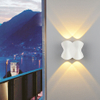 Lampada da parete a LED moderna impermeabile da esterno 12W IP65 Alluminio SU E GIÙ Lampada da parete da giardino Portico Sconce Decorazione Luce 110V 220V