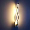 AC 85-265V Decorazione della casa moderna Forma d'onda Alluminio Up Down Lampada da parete a LED Applique da parete a LED per interni Luce ghirlanda natalizia