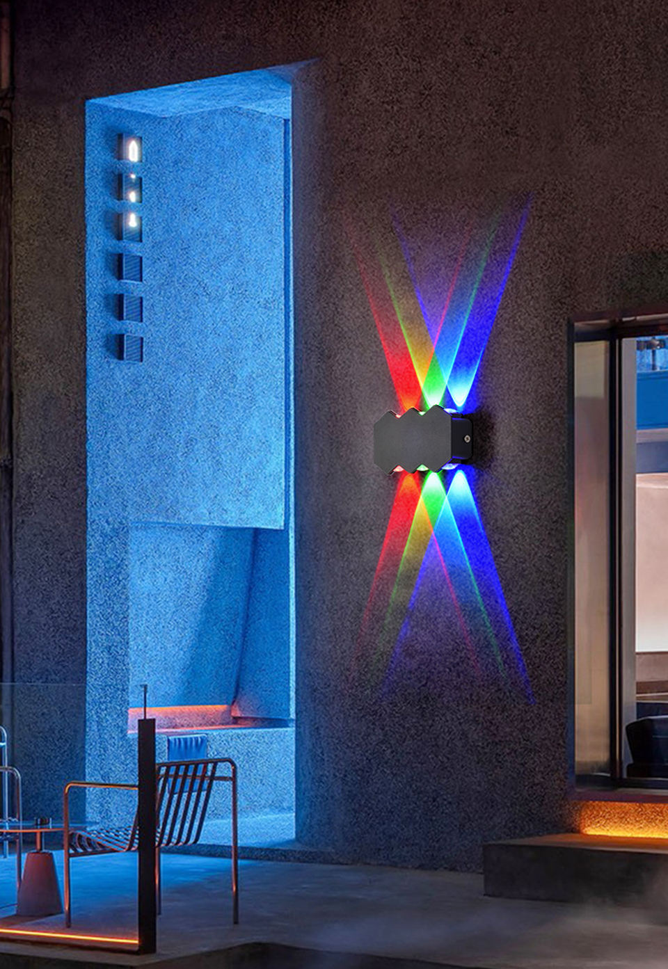 Lampada da parete impermeabile per esterni moderna semplice e creativa Lampade da cortile a LED Lampada da cancello Lampada da parete da giardino per terrazza