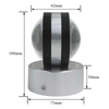 Lampada da parete a LED per interni Decorazione del soggiorno Applique da parete Apparecchio di illuminazione per la casa Lampada per scale a soppalco Alluminio rotondo AC90-260V