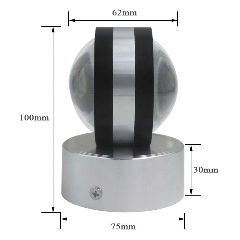 Lampada da parete a LED per interni Decorazione del soggiorno Applique da parete Apparecchio di illuminazione per la casa Lampada per scale a soppalco Alluminio rotondo AC90-260V