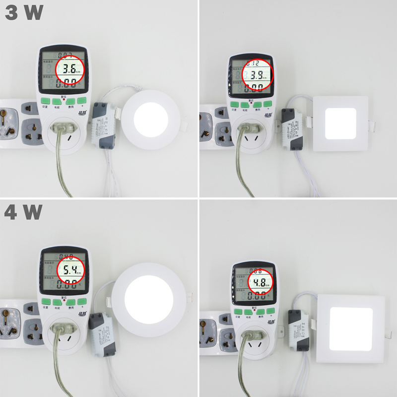 Faretto da incasso a pannello a LED ultra sottile vero pieno watt 3W 4W 6W 9W 12W 15W 18W 24W Faretto da incasso a soffitto a LED rotondo / quadrato