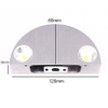 Lampada da parete a LED a semicerchio 3W in alluminio Up Down Applique da parete per camera da letto, comodino, corridoio, soggiorno