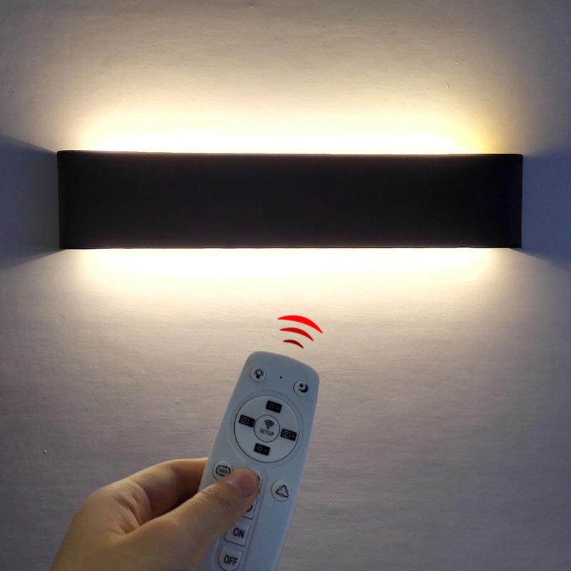 Vendita calda Ed Lampada da parete in alluminio 2.4g Smart App Telecomando Striscia su e giù Lampada da parete Soggiorno TV Lampada da casa Specchio anteriore L