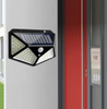 La migliore scala da giardino per esterni impermeabile IP67 energia solare 4 lati illuminazione lampada da parete sensore di movimento a LED luce solare a LED