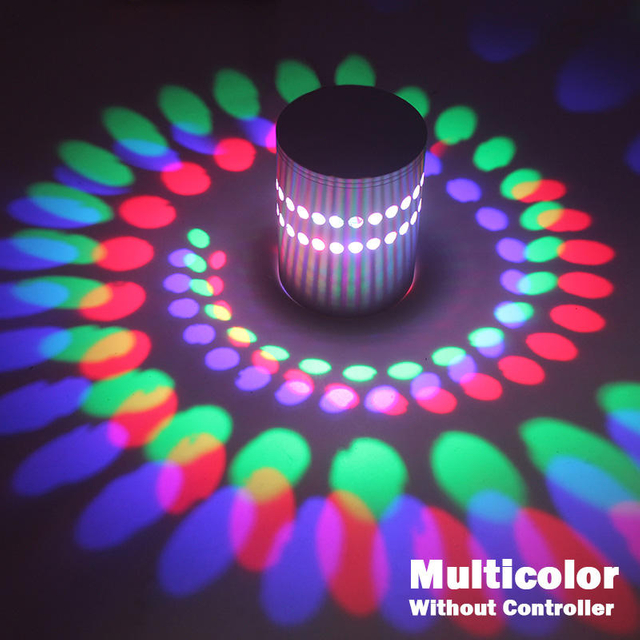 I più venduti 3W AC85 ~ 265V Lampada da parete per interni in alluminio Lampada da notte a LED RGB con controller Lampada da parete a LED moderna
