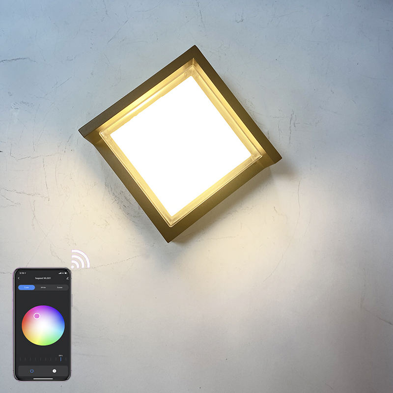 Nuova applique da parete impermeabile in acrilico Lampada da parete moderna a LED in alluminio Lampada da parete impermeabile per esterni da giardino