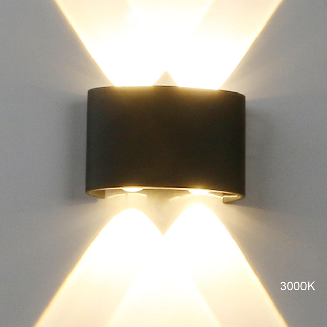 Lampada da parete per esterni a LED super luminosa da 4 W, impermeabile IP65, illuminazione per portico da giardino