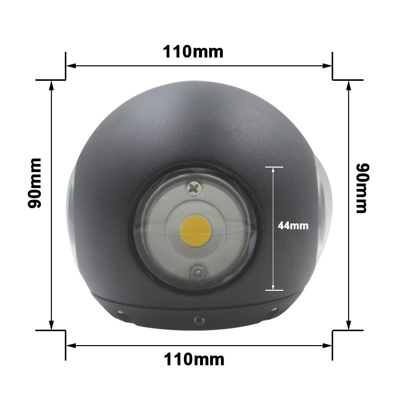 NUOVO arrivo Luci a sfera Luce da incasso per esterni Luci multicolori Lampade da parete per esterni Apparecchio LED Wandlamp Lampade da parete a LED