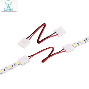 Connettore a doppia striscia LED 2 pin 10mm con connessione senza fili Non è necessario saldare / connettore per saldatura per striscia led 5050/5630