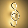 Nota musicale moderno stile minimalista alluminio decorativo LED applique da parete camera da letto creativa soggiorno corridoio corridoio applique da parete