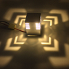 Applique da parete a LED 3W AC85-265V Novità Lampade da parete luminose a foro quadrato per la decorazione delle scale del soppalco