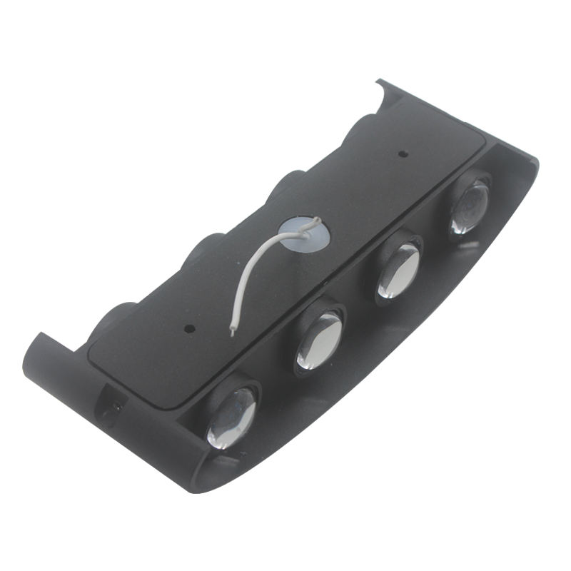Lampada da parete a led 8W da esterno per interni Ip65 su giù bianco nero moderno per scale domestiche camera da letto comodino luce bagno