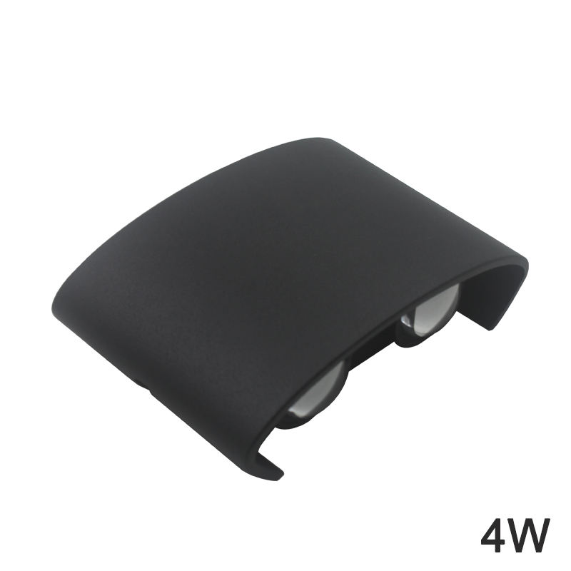 Lampada da parete a led ovale nera 4W Illuminazione esterna impermeabile per portico da giardino