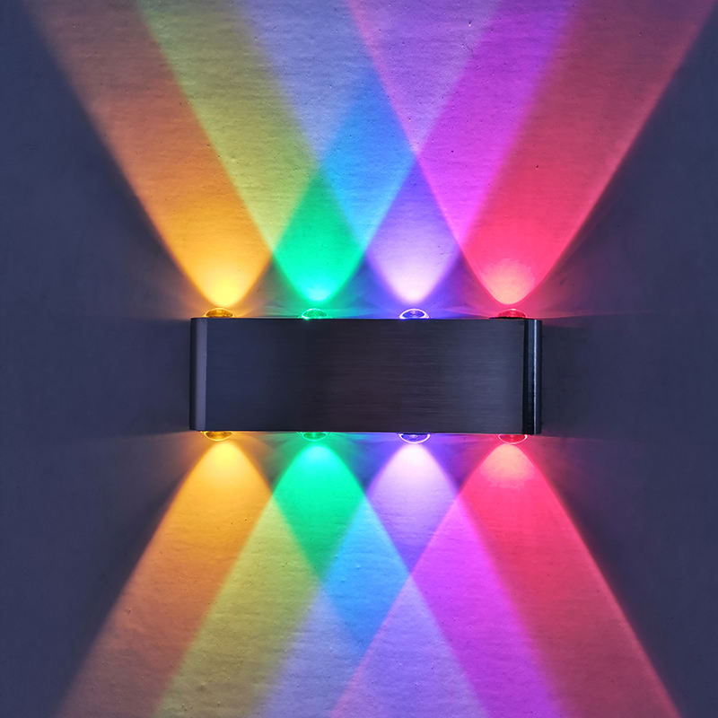 8W Simple Nordice style Luce per interni a risparmio energetico verso l'alto e verso il basso Luce per scale a LED in alluminio con applique a LED per scale