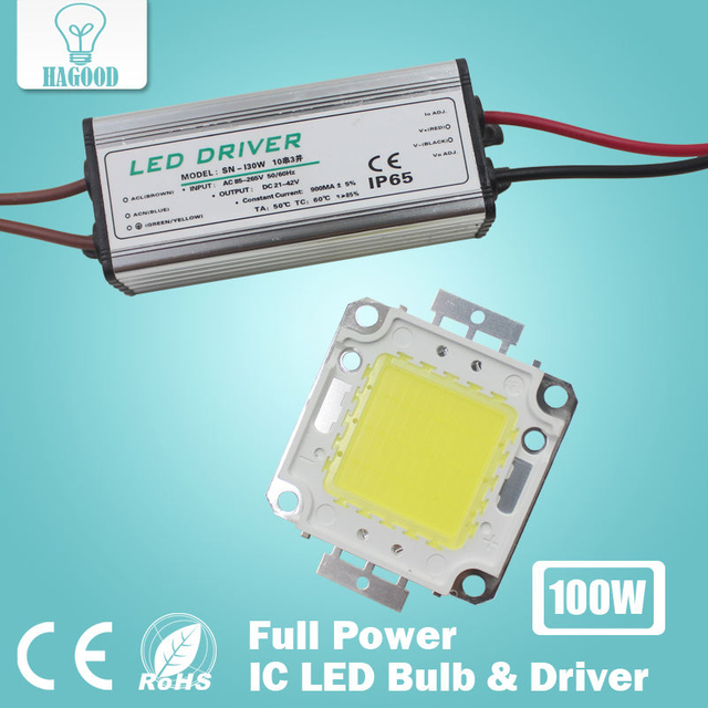 Real Full Watt 10W 20W 30W 50W 100w High Power COB LED chip lampadina con driver LED per proiettore fai da te Spot light Prato