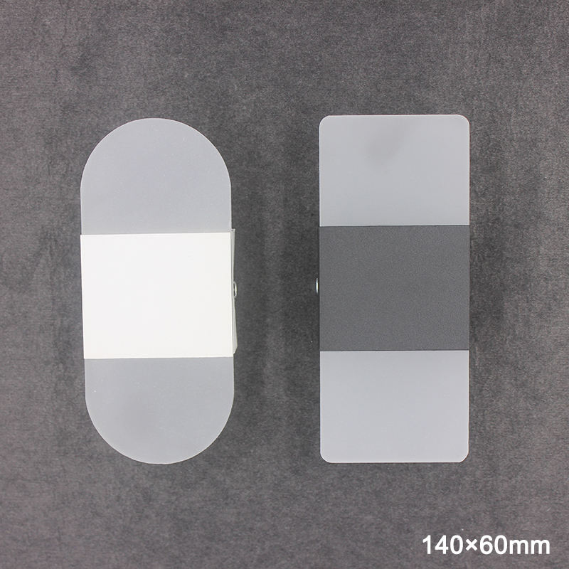 Applique da parete di alta qualità per camera d'albergo per comodino interno Lampada da parete in acrilico nero ad angolo retto Applique da parete a led da 6W con prezzo di fabbrica
