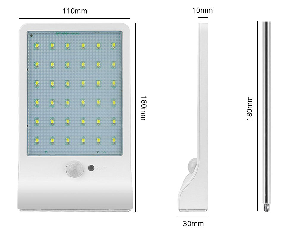 LED COB Luce solare Lampada da parete con sensore di movimento per esterni Lampada da giardino impermeabile Faretti Lampada di sicurezza stradale via di emergenza