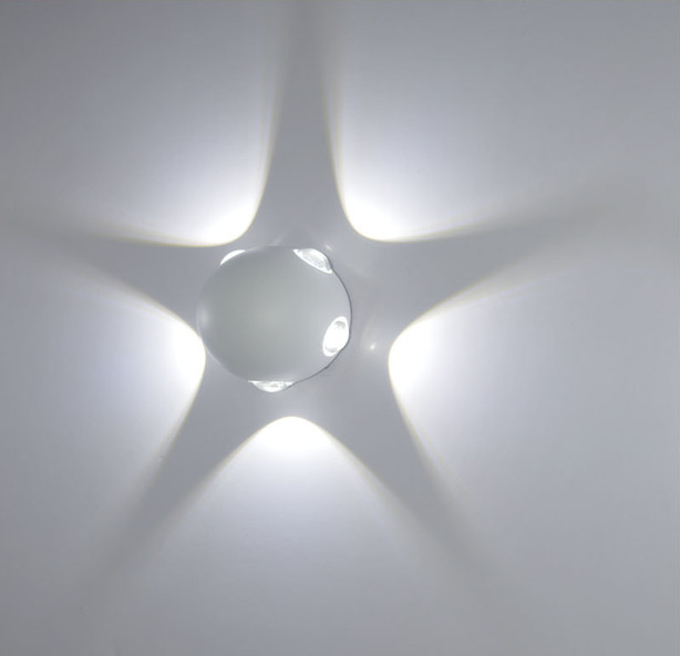 10W Lampada da parete per esterni a LED rotonda creativa Corridoio Lampada da parete luminosa a cinque lati