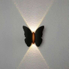 Applique da parete a forma di farfalla 6W nero + oro su e giù luce esterna luminosa cortile giardino soggiorno corridoio scala sfondo lampada da parete a led impermeabile