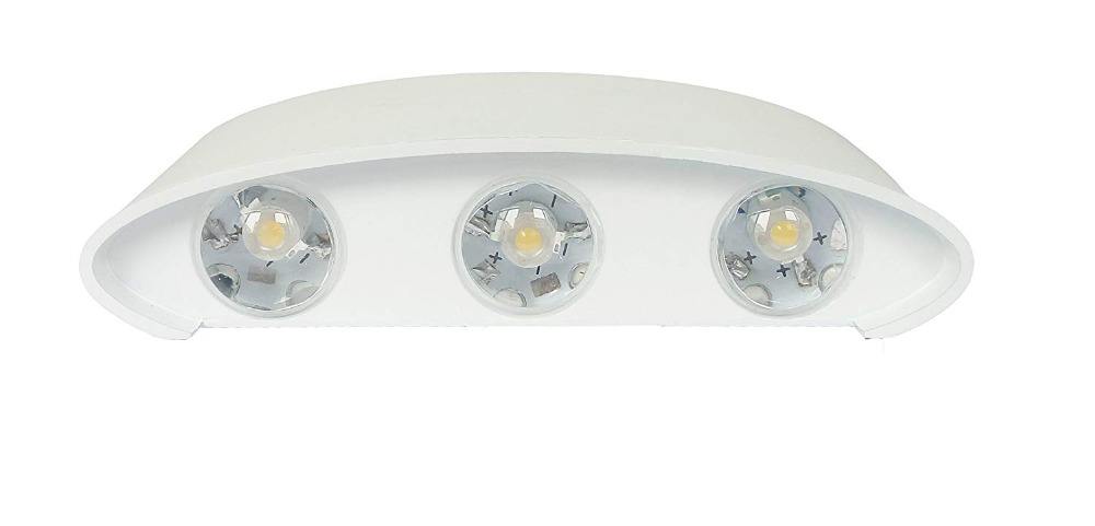 Hagood White 6W Led Applique da parete Migliore illuminazione da giardino per esterni impermeabile