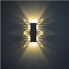 Lampada da parete in alluminio di alta qualità 6W applique per interni farfalla 2W