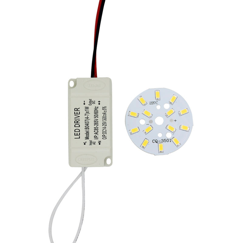 3W 5W 7W 9W 12W 15W 18W 24W SMD5730 Chip a diodi emettitori di luce + guscio in plastica Alimentatore per driver LED per plafoniera a LED