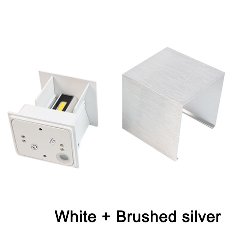 Regolabile IP65 impermeabile per interni ed esterni Cube Cob LED lampada da parete soggiorno camera da letto in alluminio su e giù per portico da giardino a led