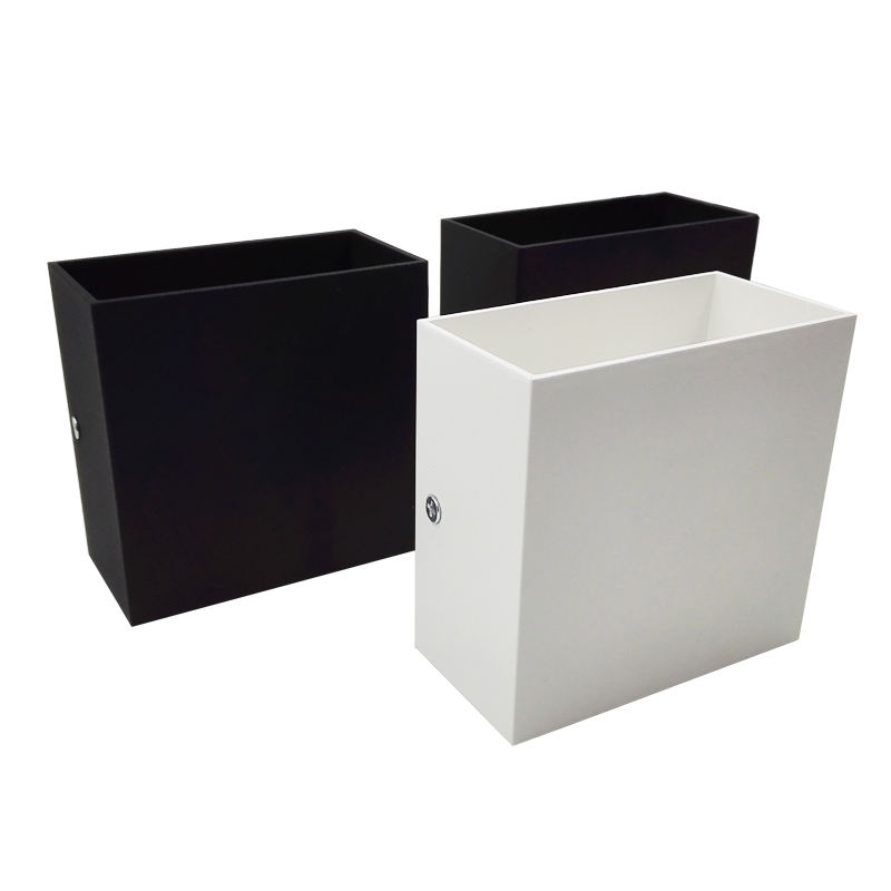 Cube CoB 6W LED Up And Down Wall Sconce AC85-265V Camera da letto Comodino Cubo Applique da parete per interni Decorazione in alluminio Apparecchio di illuminazione