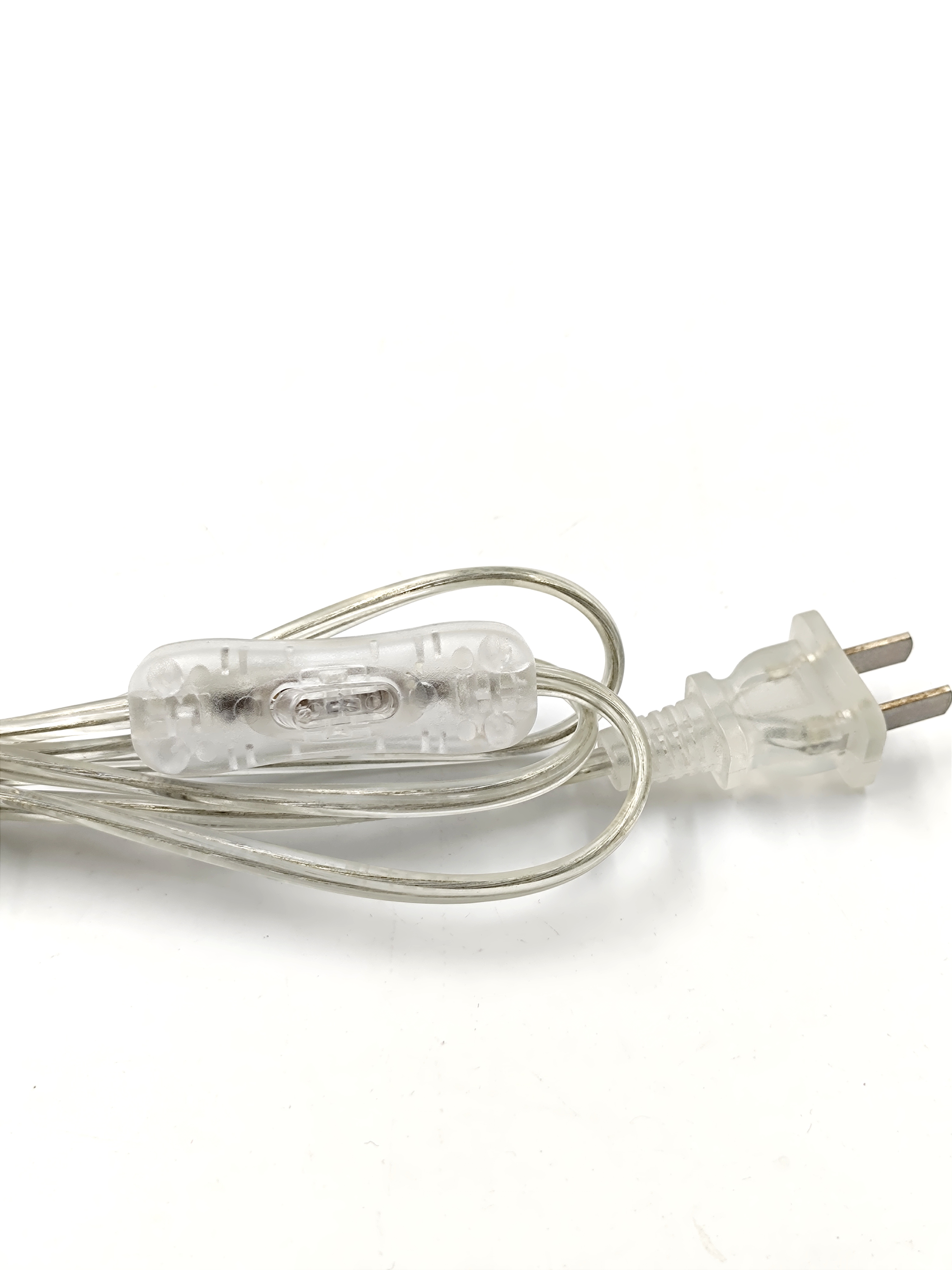 Spina filo trasparente 303 Interruttore E14 Corpo nudo Spina EU / EU / US Spina cavo lampada sale himalayano Portalampada sale himalayano