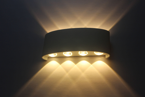 8W prezzo di fabbrica a buon mercato applique da parete su e giù per la luce notturna lampada da parete luce di vanità per il 100% di sicurezza in stile europeo-americano