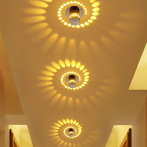 Plafoniera con foro a spirale incorporato Illuminazione per interni Lampada da parete decorativa RGB con controller