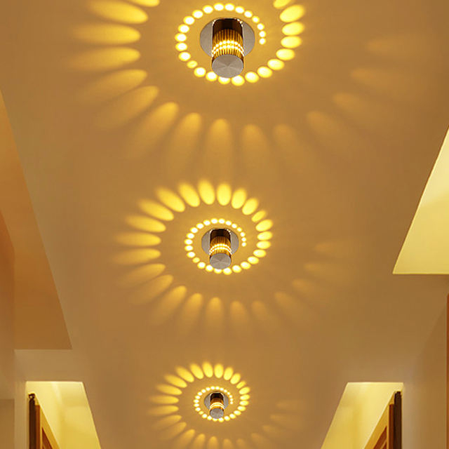 Plafoniera con foro a spirale incorporato Illuminazione per interni Lampada da parete decorativa RGB con controller