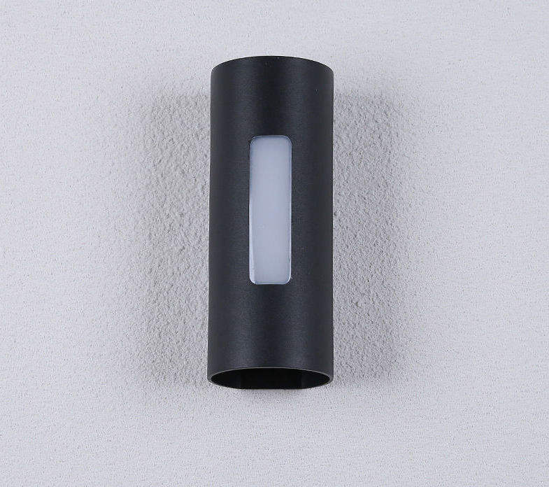 Nero Bianco Decorazione Applique Murale Quadrato Quadrato Arrotondato Su E Giù Luce Ip65 Impermeabile Accanto Lampada Da Parete A Led Cilindrico