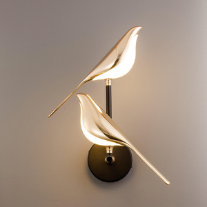Hotelwandleuchte IP20 Lampada da parete a led per scale 3W Indoor Chip luminoso dorato Nachtlampje Applique Bird Nachttischlampe Unique Night