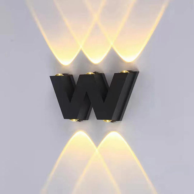 Illuminazione a led da parete per esterno Applique da esterno moderne a led Lampada personalizzabile privatamente
