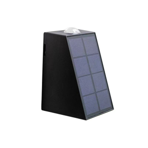 Nuova lampada da parete solare trapezoidale applique da parete su e giù per esterni IP65 lampada impermeabile per giardino interno