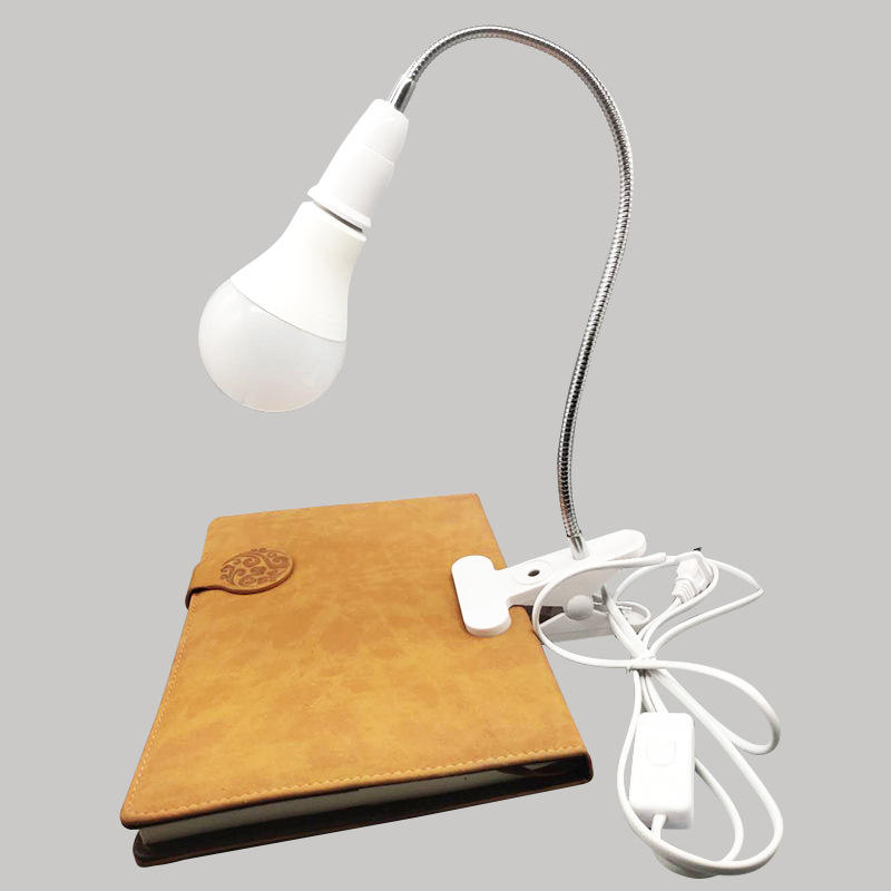 Portalampada da scrivania flessibile a 360 gradi E27 Presa luce a collo di cigno Cavo a clip con interruttore on off Spina per lampadina notturna