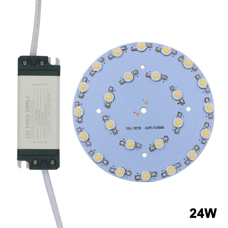 Lampadina a LED da 24W faretto Star pannello chip ad alta potenza LED driver di alimentazione a conchiglia in plastica