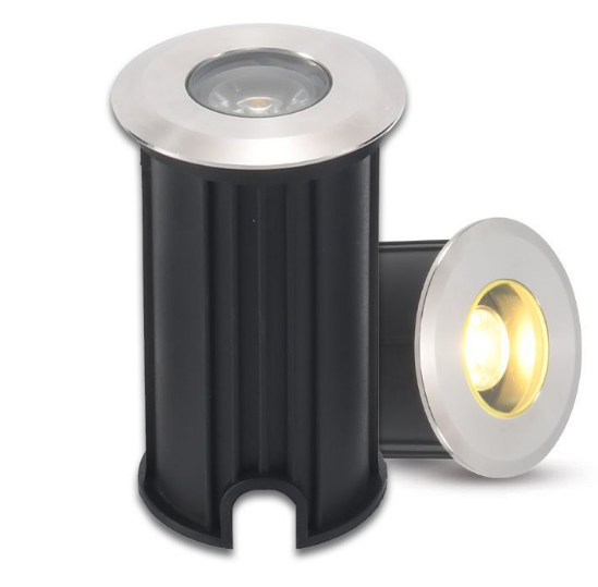 Luce sepolta a led 1w3w luce subacquea in acciaio inox ancoraggio incorporato parco quadrato angolo parete sott'acqua piccola luce sepolta