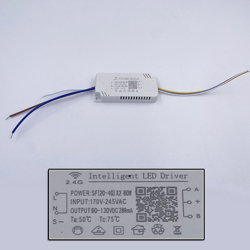 Driver LED a 2 vie 48-160 W 2,4 g Driver per lampada Driver per illuminazione a LED a tre temperature di colore Trasformatori per illuminazione a LED per driver 2.4G sicuri di alta qualità Alimentatore per driver LED