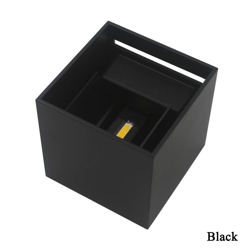 Wandlamp regolabile IP65 impermeabile per interni ed esterni cubo LED lampada da parete soggiorno camera da letto in alluminio su e giù per giardino portico luce