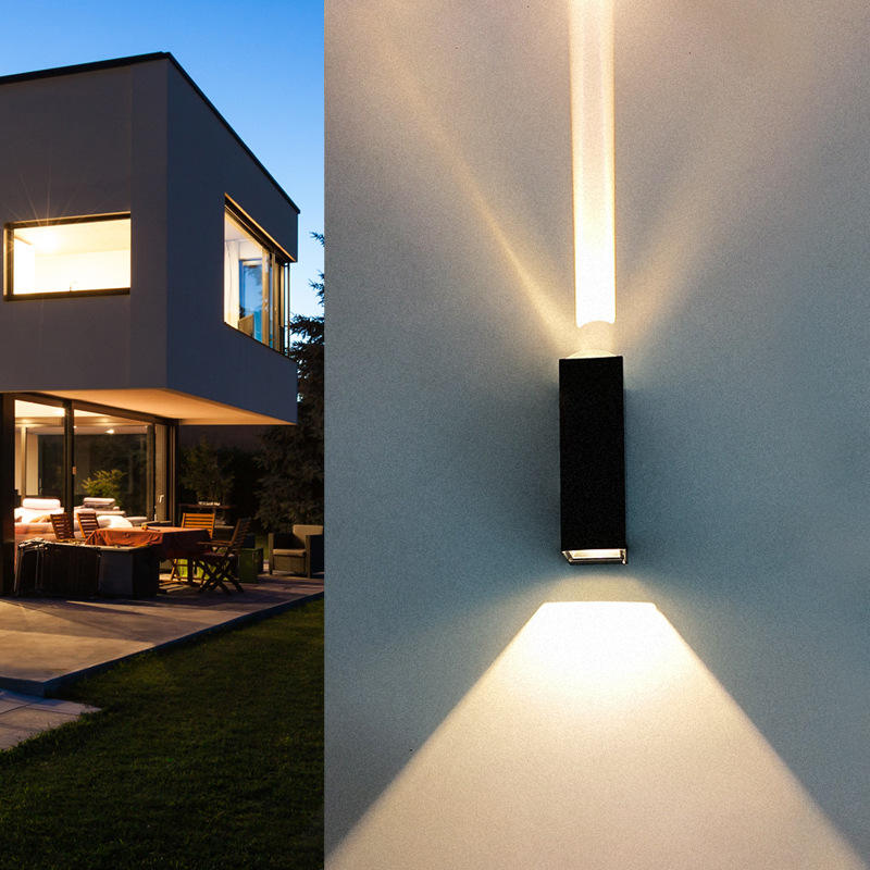 Up And Down Lamp Led Modern Square Ip65 Impermeabile Outdoor Home Wall Sconce Prezzo economico di alta qualità