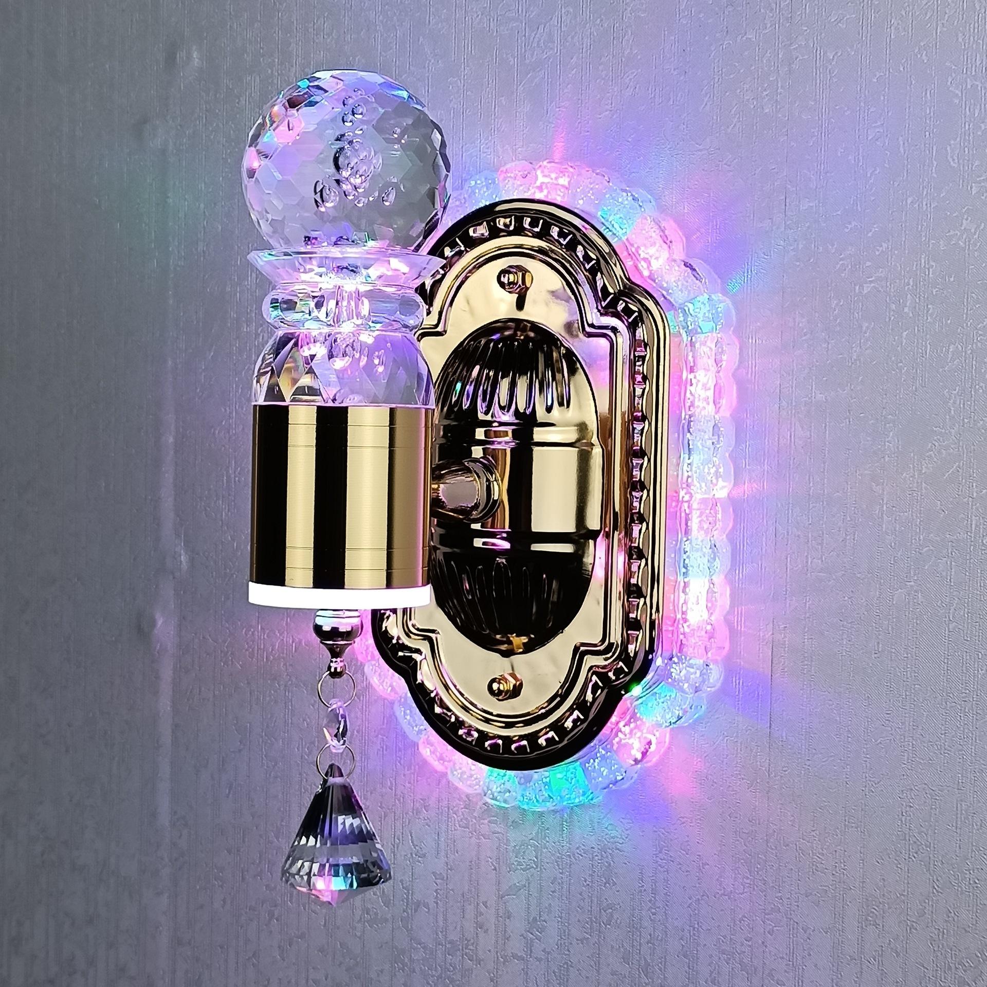 Camera da letto semplice Soggiorno Lampada da parete in cristallo Lampada frontale a specchio Lampada da trucco per bagno Luci da parete Luci per decorazioni per la casa Luce per specchio