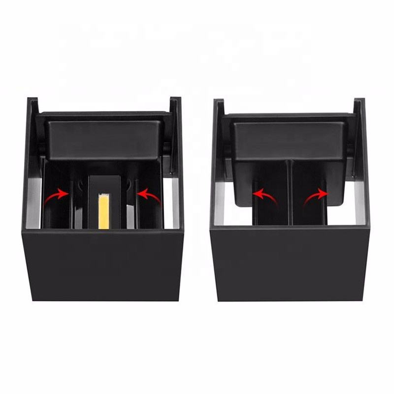 Nuova lampada a bacchetta a led dimmerabile Lampada da parete a cubo ip65 impermeabile per esterni 12w Lampade da parete a led moderne per giardino